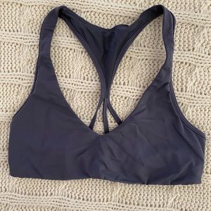 lululemon gray strappy sports bra